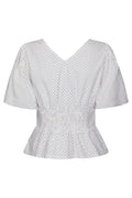 Sapura Dot Blouse - Creme