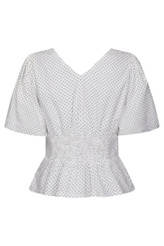 Sapura Dot Blouse - Creme