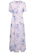 Kanza Flower Dress - Light Blue