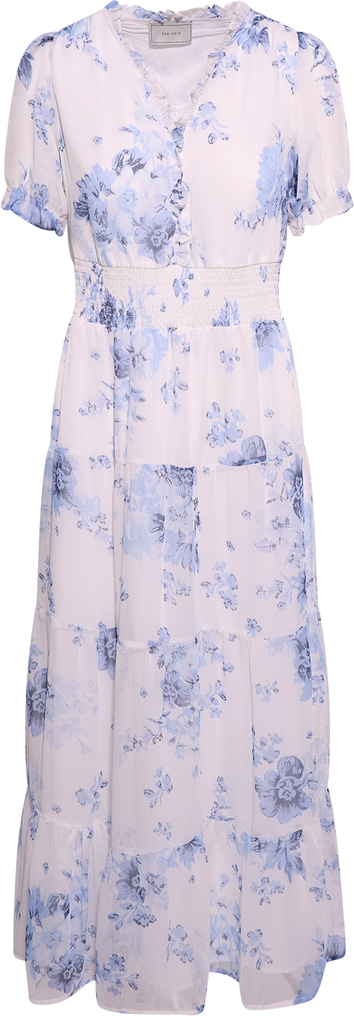 Kanza Flower Dress - Light Blue