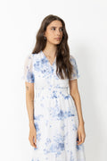 Kanza Flower Dress - Light Blue