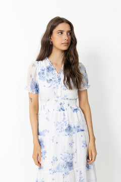 Kanza Flower Dress - Light Blue