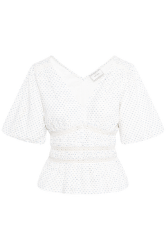 Sapura Embroidery Blouse - Off White