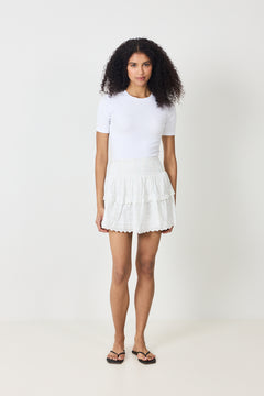 Lando Embroidery Skirt - Off White