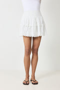 Lando Embroidery Skirt - Off White
