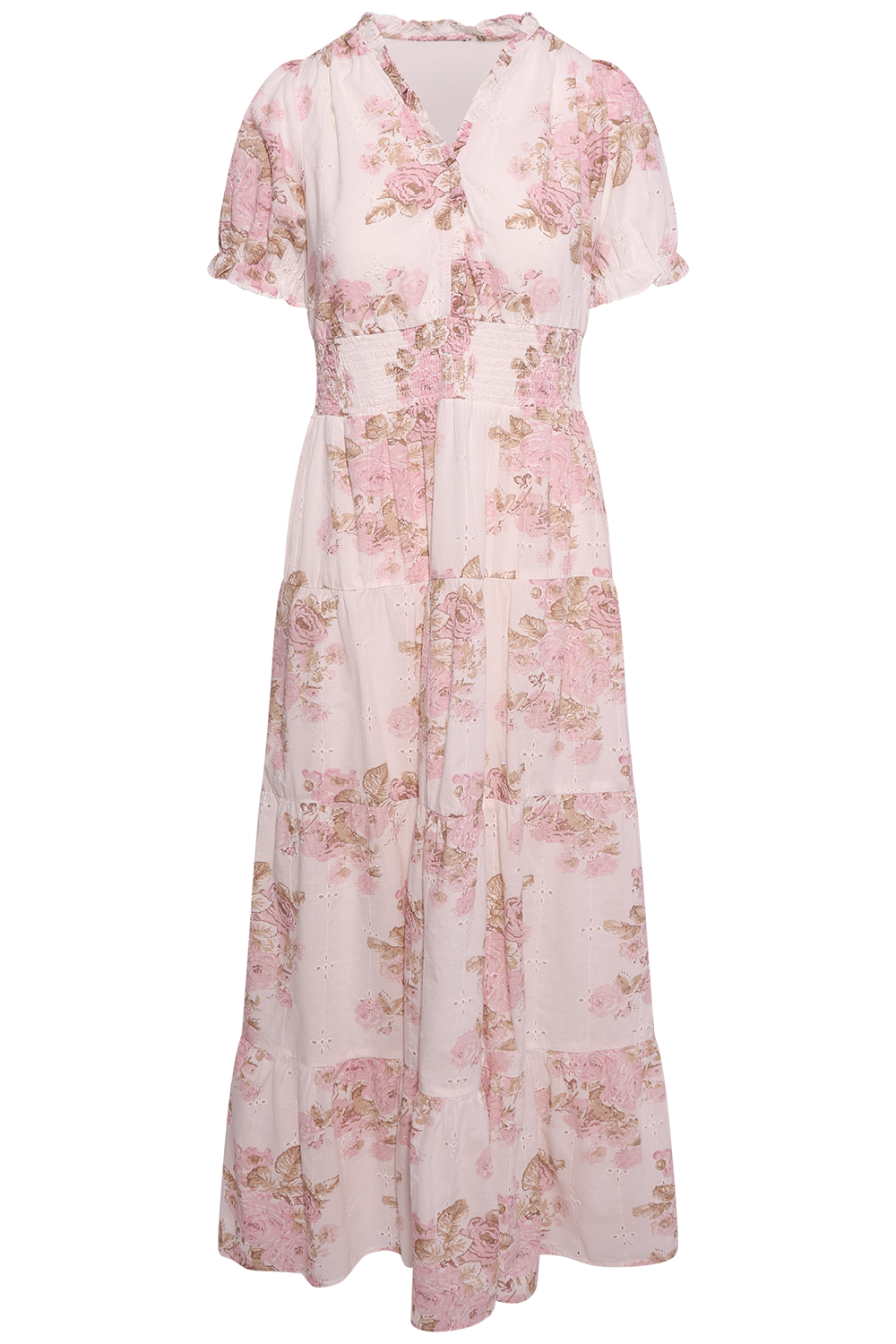 Kanza Emb Rose Dress - Dusty Rose
