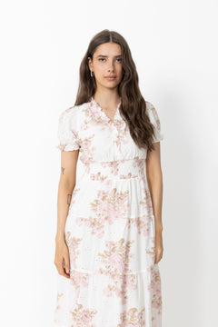 Kanza Emb Rose Dress - Dusty Rose