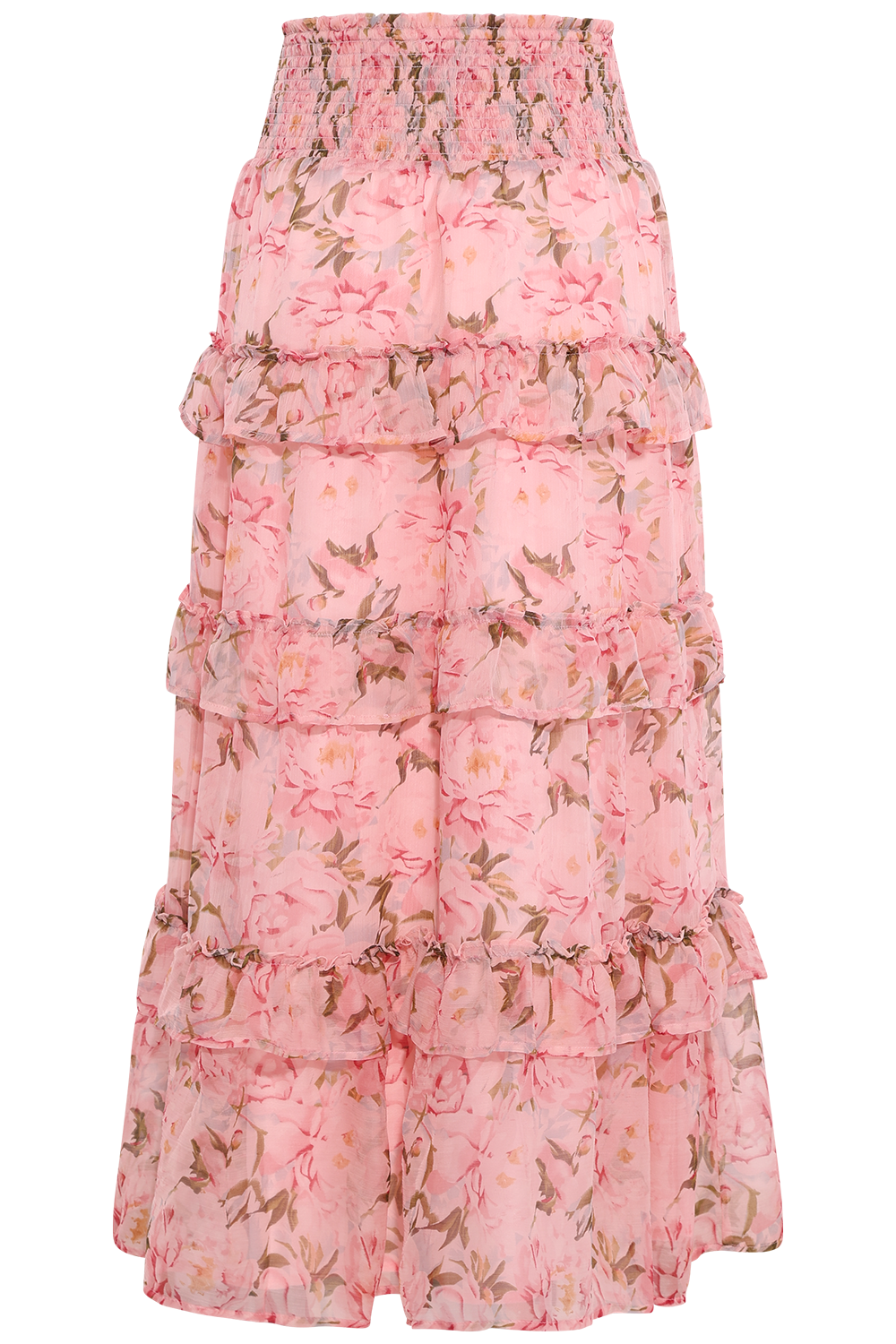 Toddy Flower Chiffon Skirt - Rose