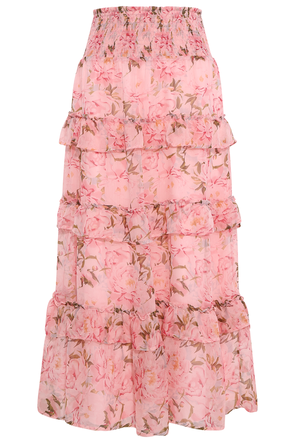 Toddy Flower Chiffon Skirt - Rose