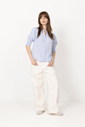 Diana Mini Stripe Blouse - Blue