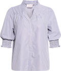Diana Double Stripe Blouse - Light Blue