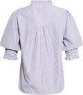 Diana Double Stripe Blouse - Light Blue