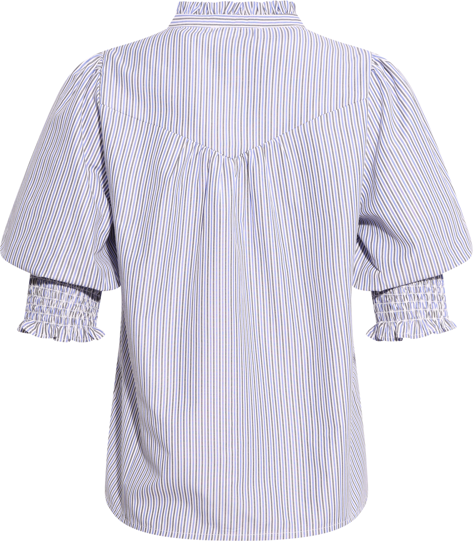 Diana Double Stripe Blouse - Light Blue