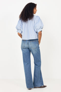 Etta Striped Shirt - Light Blue