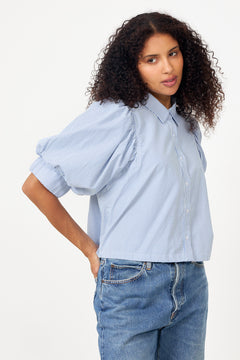 Etta Striped Shirt - Light Blue