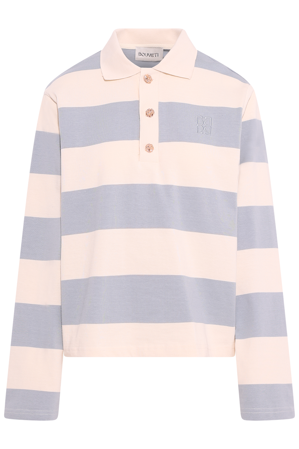 Isabelle Block Polo Jumper - Blue