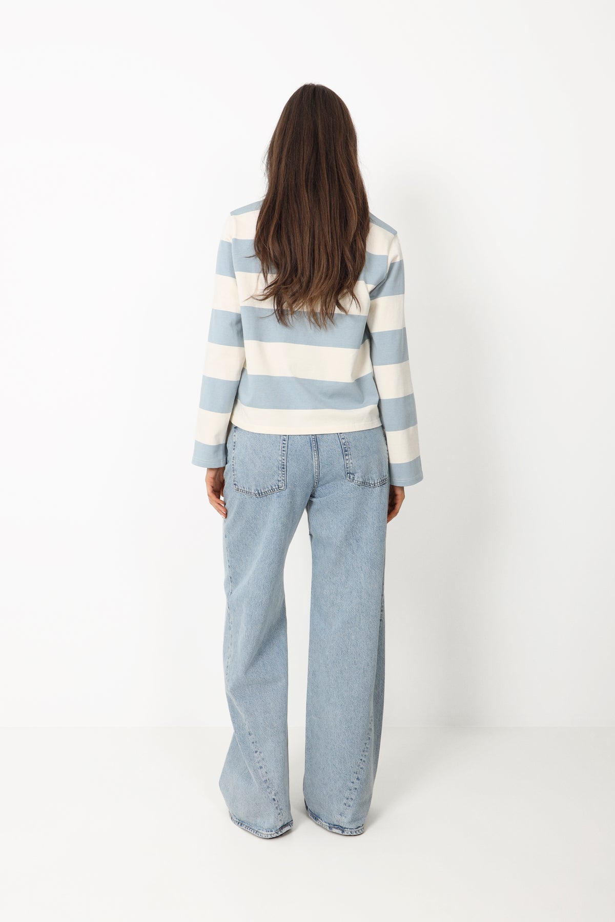 Isabelle Block Polo Jumper - Blue