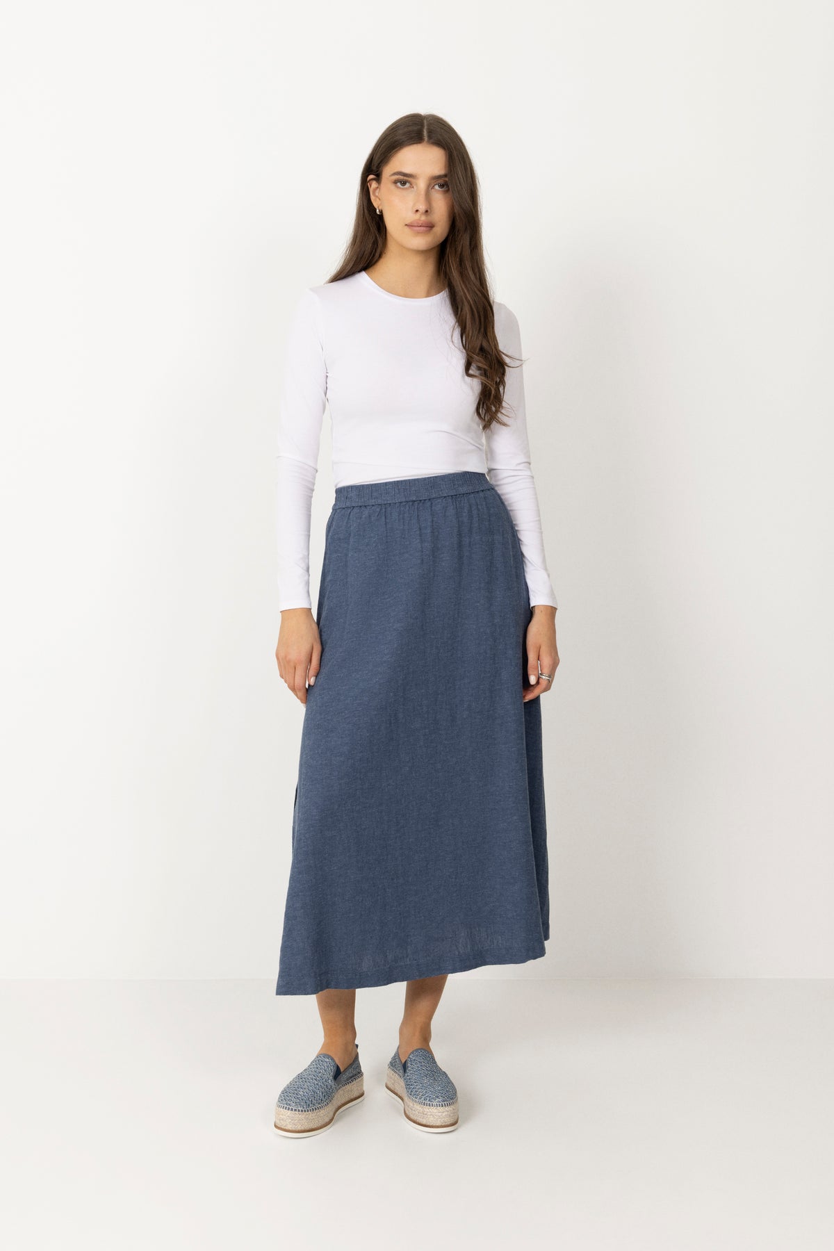 Pennie Ginia Hw Skirt - V Indigo Mel