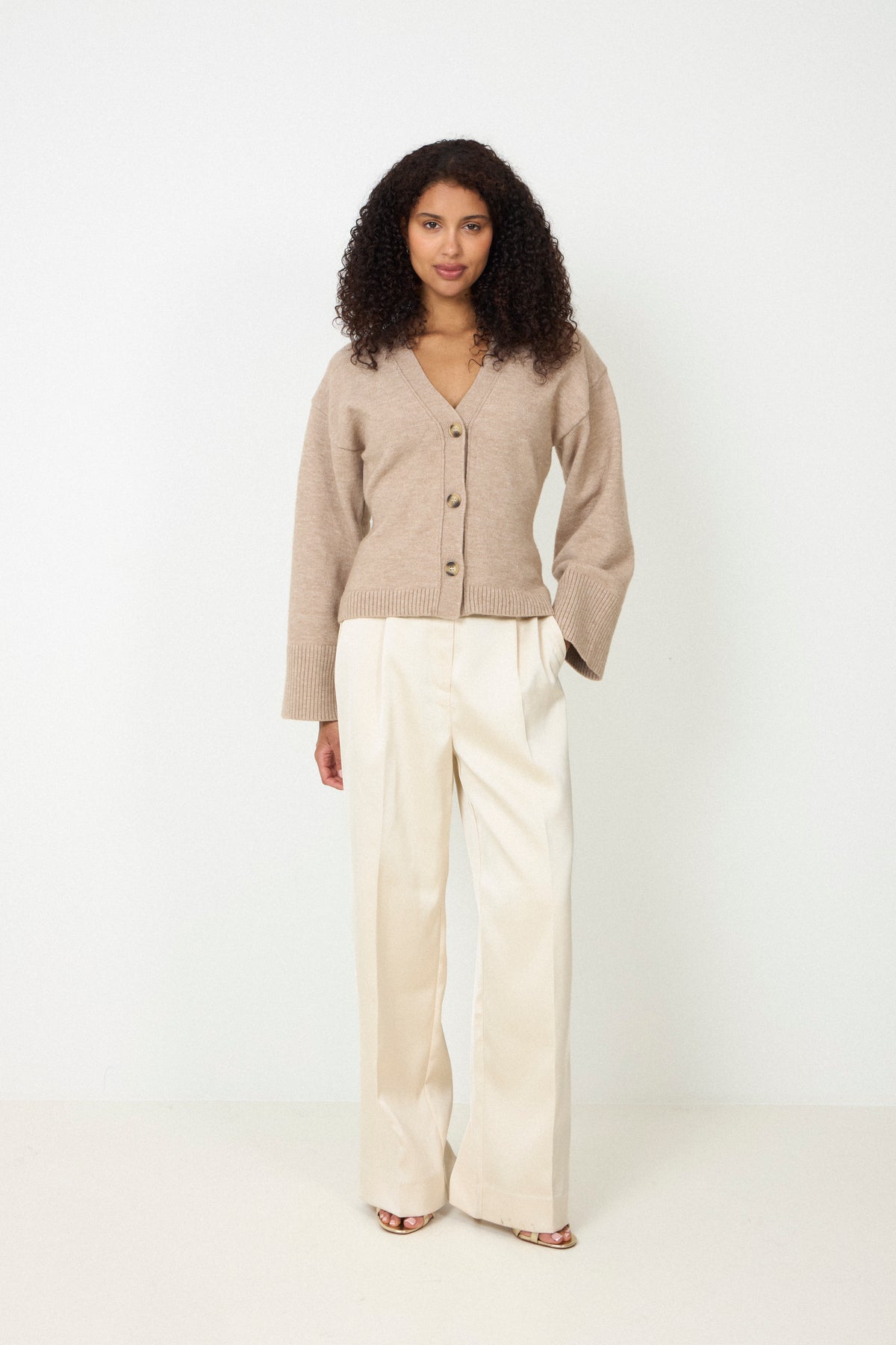 Lenyx Knit Cardigan - Sand Melange