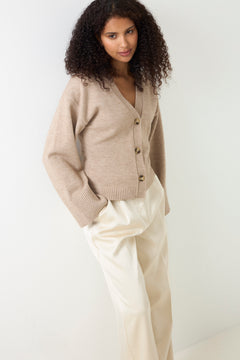 Lenyx Knit Cardigan - Sand Melange