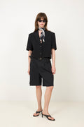 N-Leanne Crop Blazer - Black