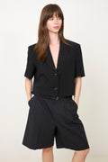 N-Leanne Crop Blazer - Black