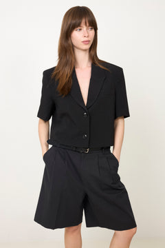 N-Leanne Crop Blazer - Black