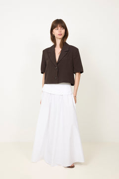 N-Leanne Crop Blazer - Chocolate