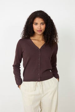 N-Marg Knit Cardigan - Chocolate