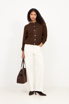 N-Mata Knit Cardigan - Chocolate