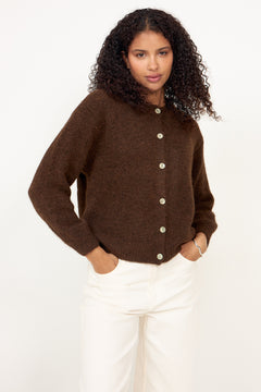 N-Mata Knit Cardigan - Chocolate
