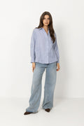 Dalma Dori Mini Stripe Shirt - Blue