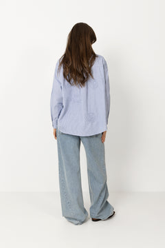 Dalma Dori Mini Stripe Shirt - Blue