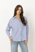 Dalma Dori Mini Stripe Shirt - Blue