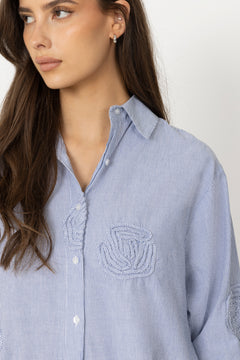 Dalma Dori Mini Stripe Shirt - Blue
