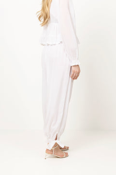 Elea Cotton Voile Pants - White