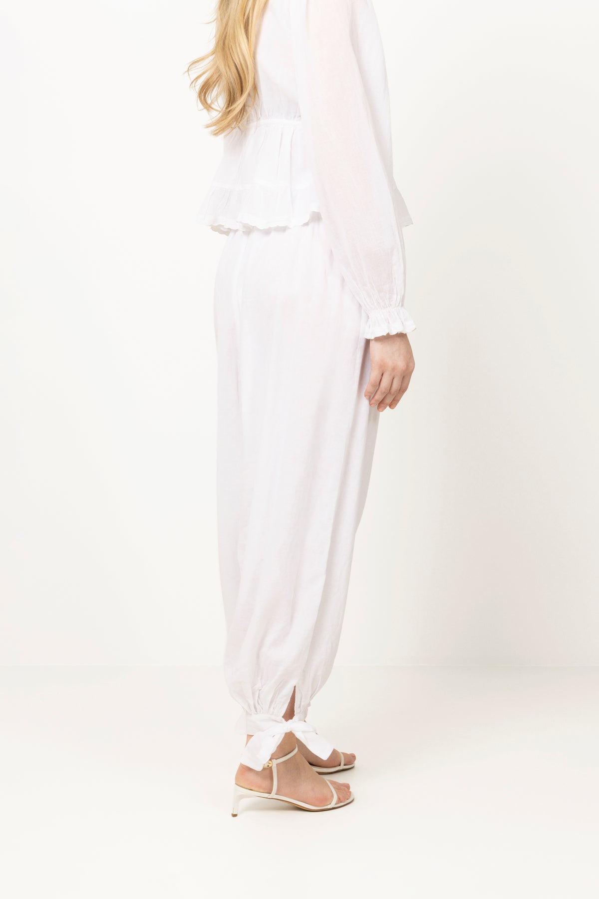 Elea Cotton Voile Pants - White