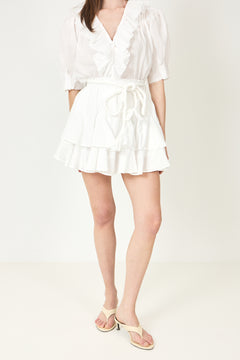 Tennis Skirt Shorts - White