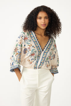 Bodysuit - Floral Delhi Tapestry Light Pink