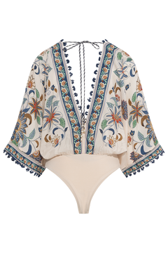 Bodysuit - Floral Delhi Tapestry Light Pink