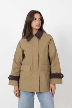 Wilma Waxed Clair Jacket - Tigers Eye