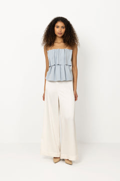Sculpted Tube Top - Dove Blue