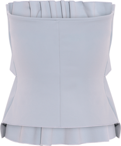 Sculpted Tube Top - Dove Blue