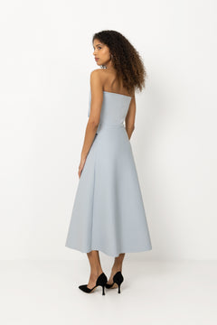 Sculpted Tube Dress - Dove Blue