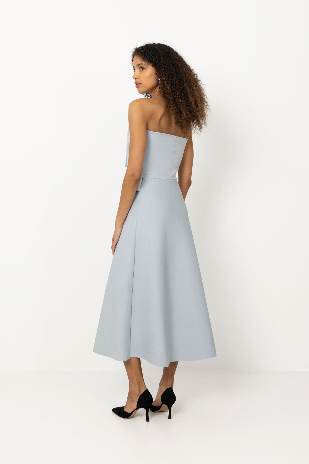Sculpted Tube Dress - Dove Blue