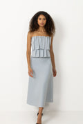 Sculpted Tube Dress - Dove Blue