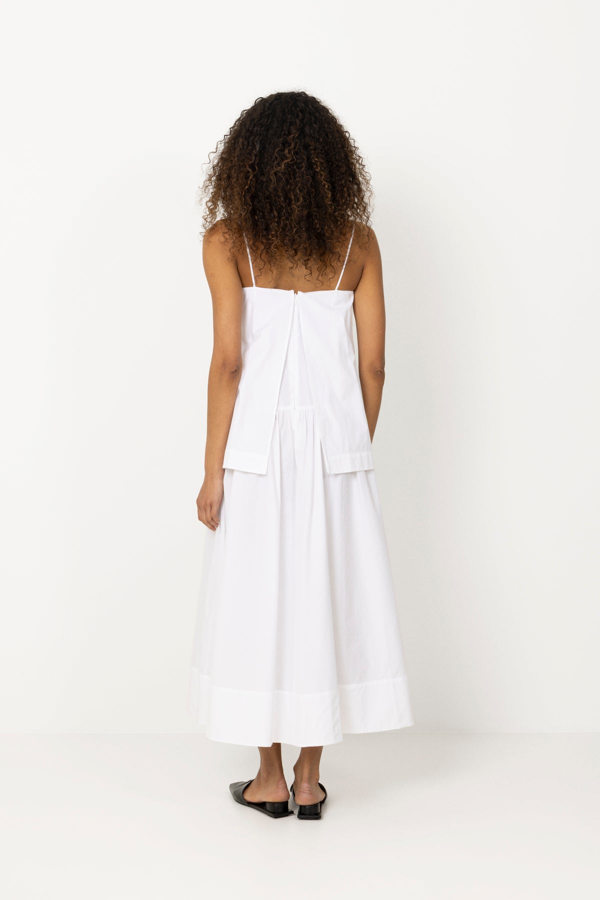 Cotton Strap Dress - White