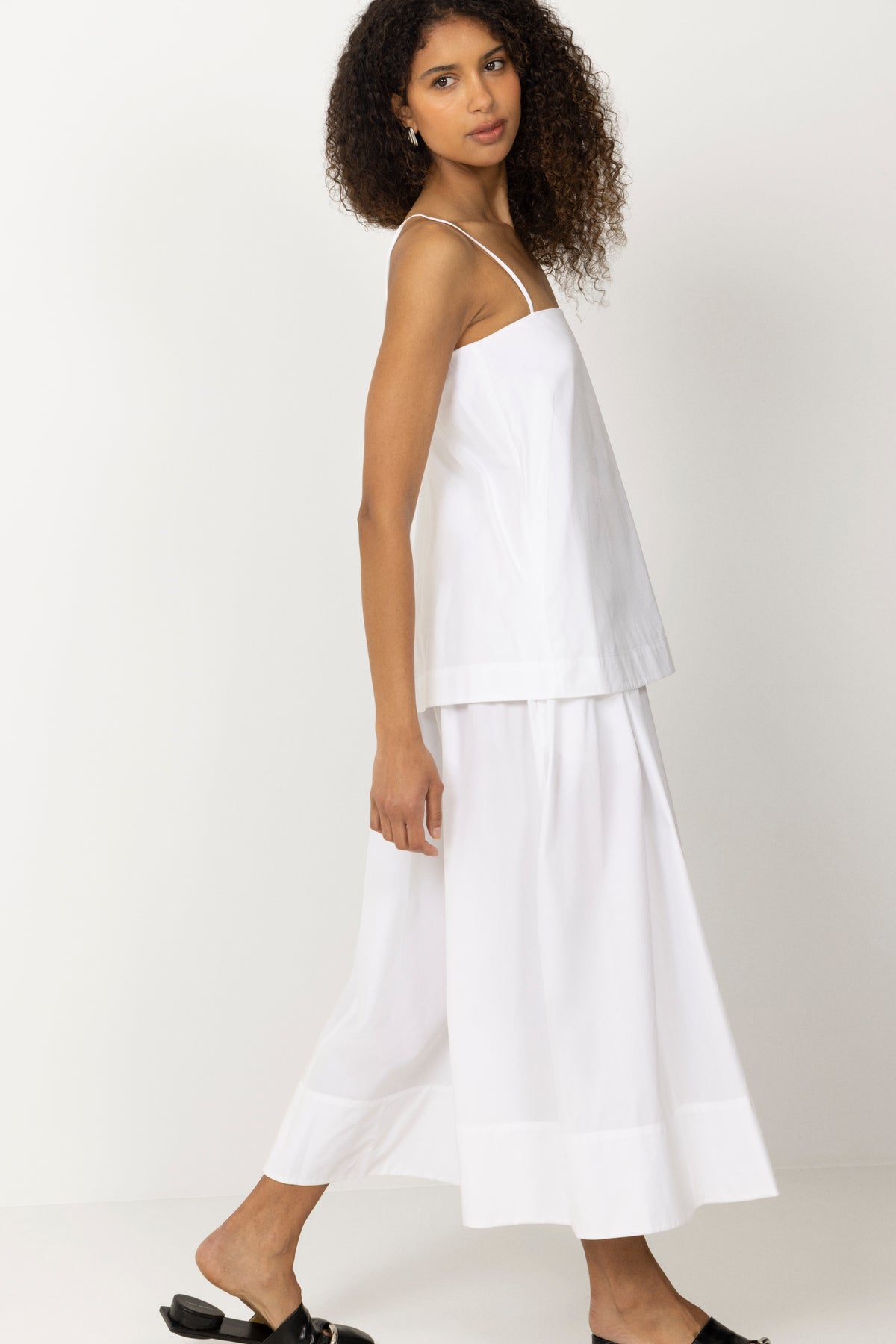 Cotton Strap Dress - White