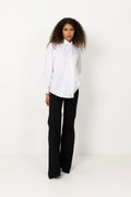 Asymmetric Linen Shirt - White