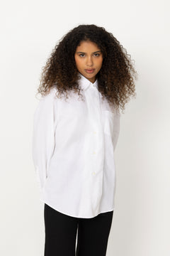 Asymmetric Linen Shirt - White